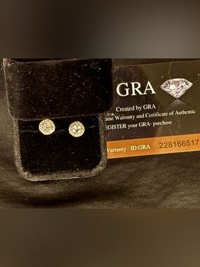 MOISSANITE Round Stud Earrings - Sterling Silver